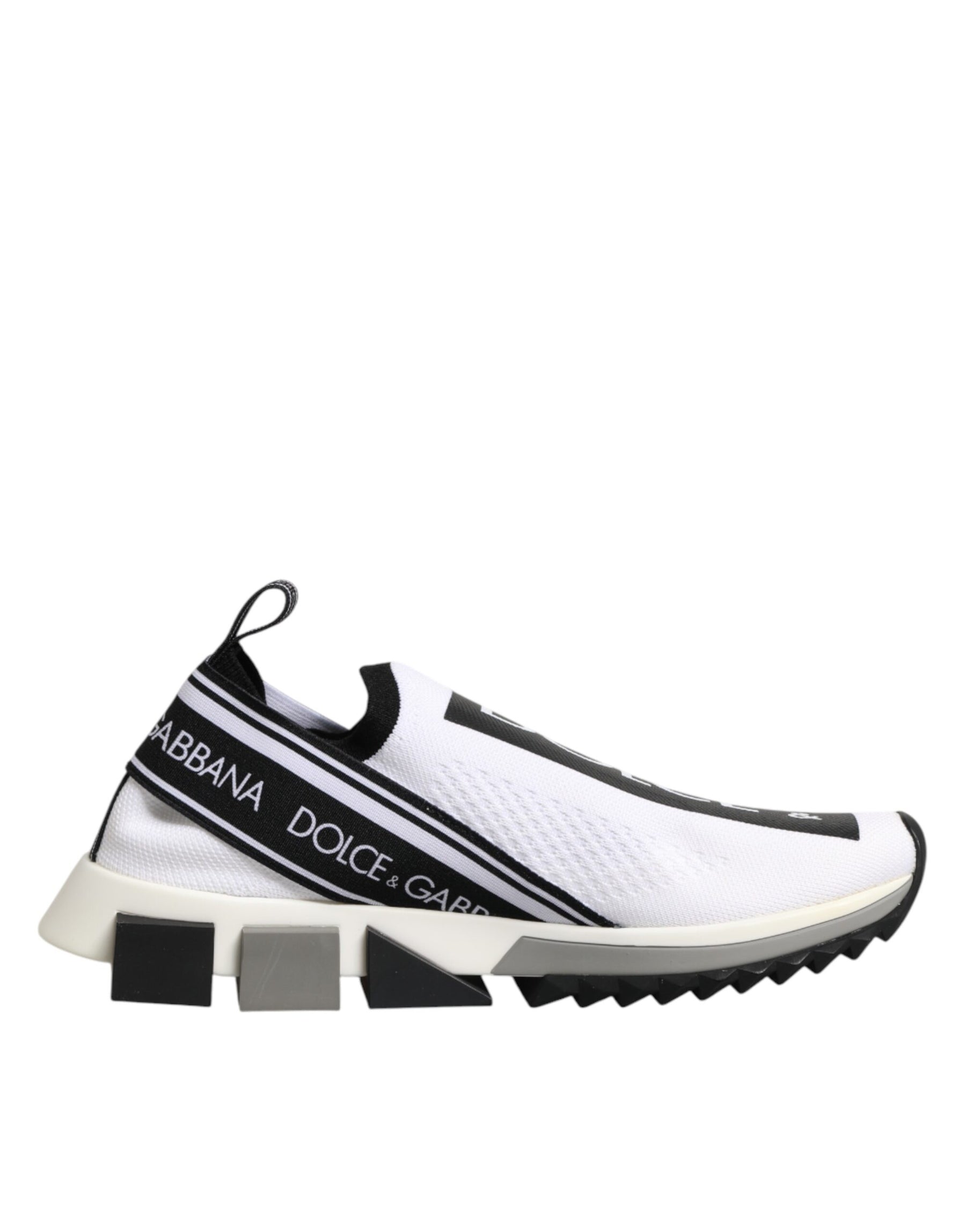Dolce & Gabbana White Logo Low Top Sorrento Sneakers Shoes | Regal Royce
