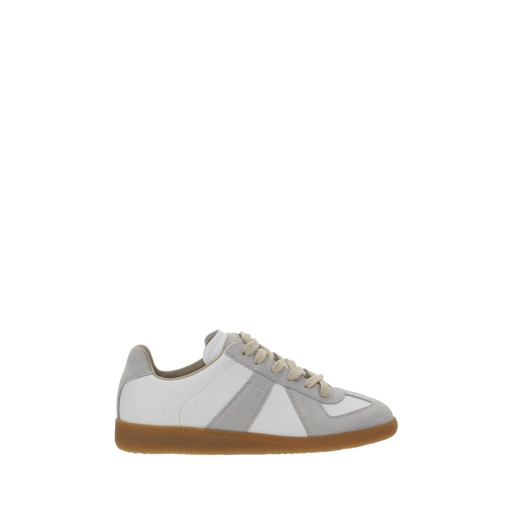 Margiela White Calf Leather Bos Taurus Low Top Sneakers | Regal Royce