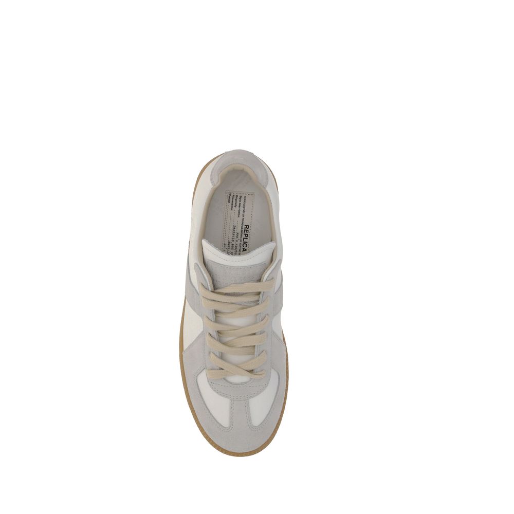Margiela White Calf Leather Bos Taurus Low Top Sneakers | Regal Royce