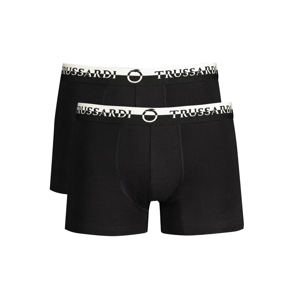 Trussardi Black Cotton Men's Boxer | Regal Royce