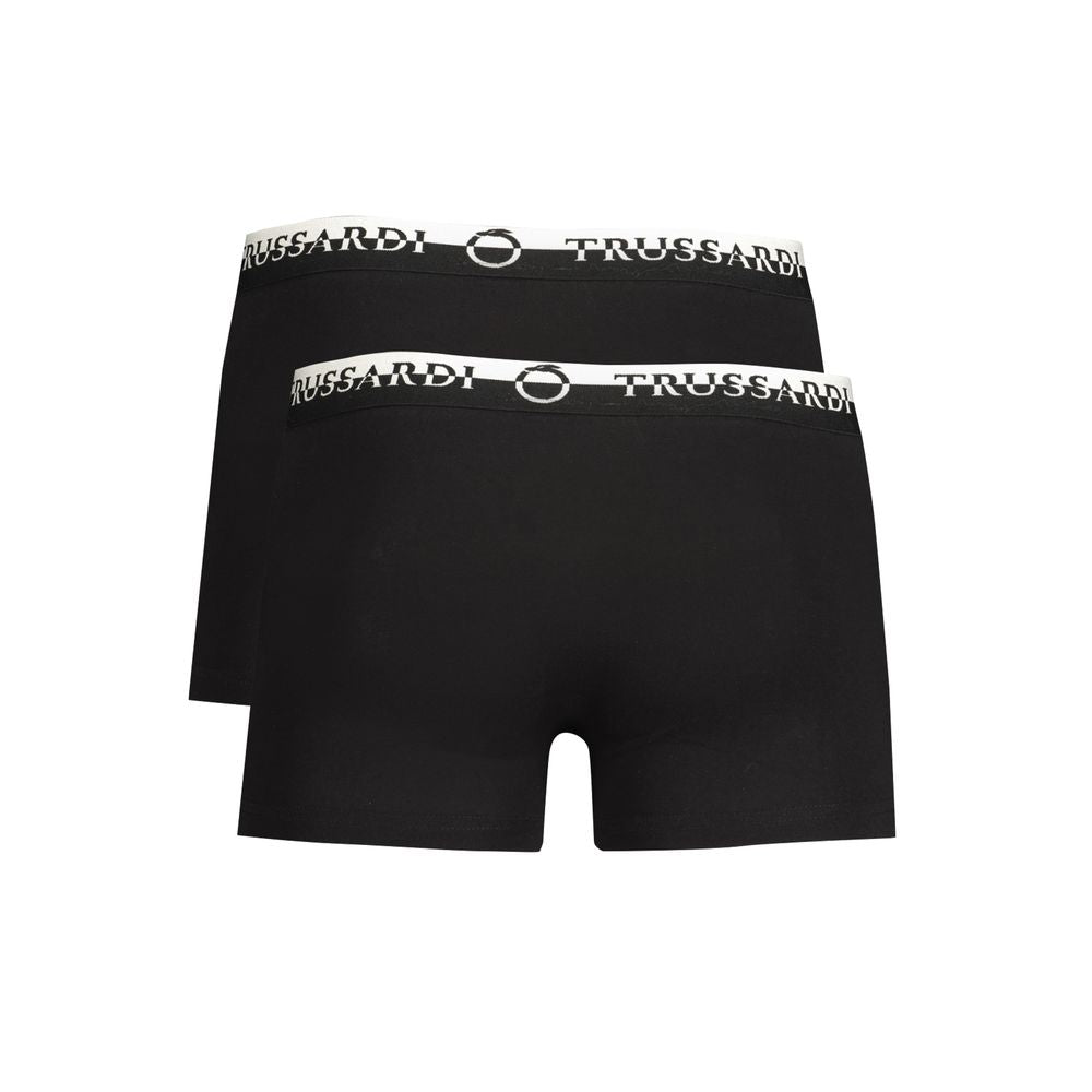 Trussardi Black Cotton Men's Boxer | Regal Royce