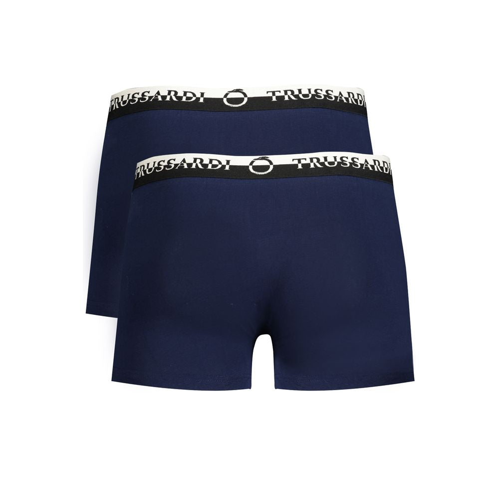 Trussardi Blu Cotton Mens Boxer | Regal Royce
