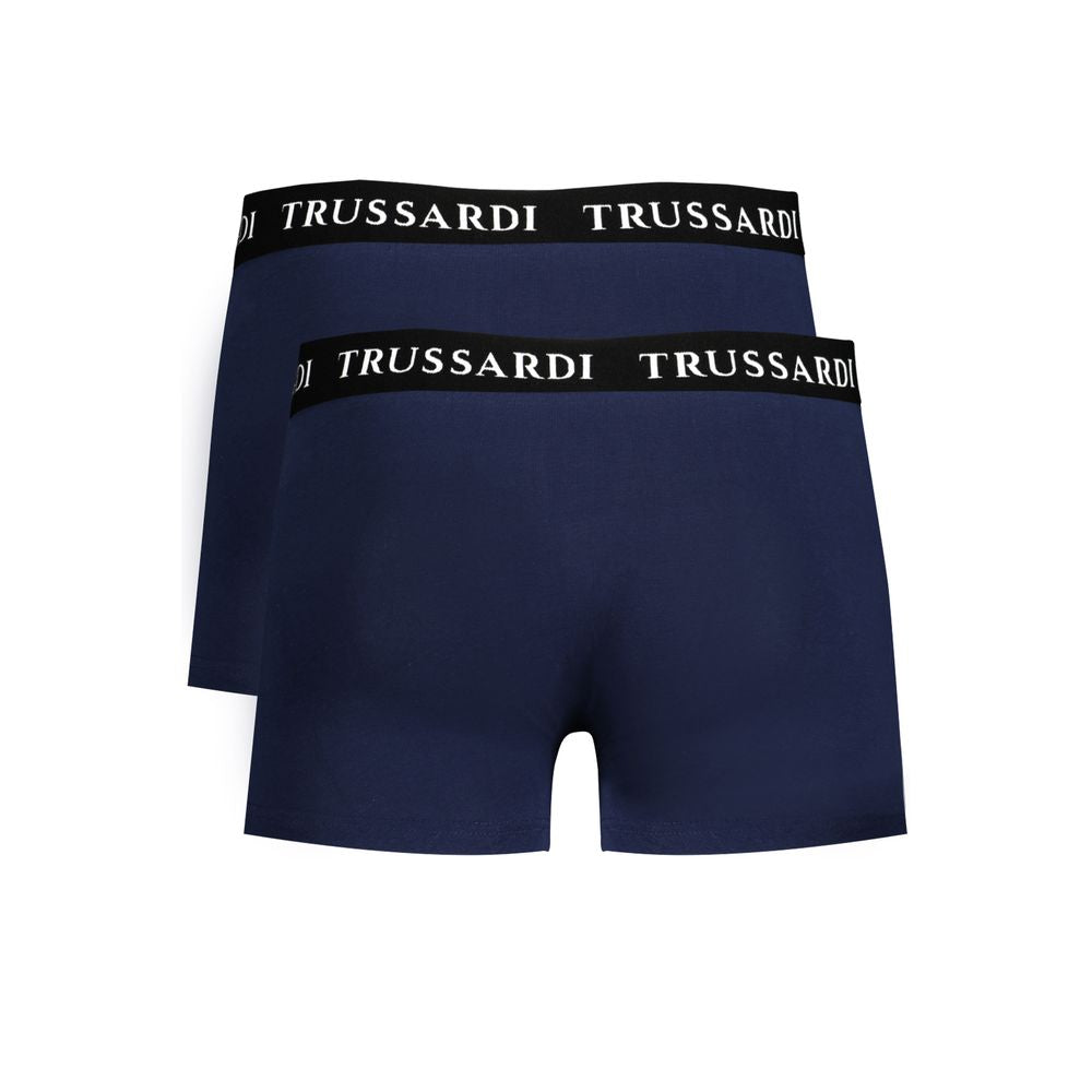 Trussardi Blu Cotton Men's Boxer | Regal Royce
