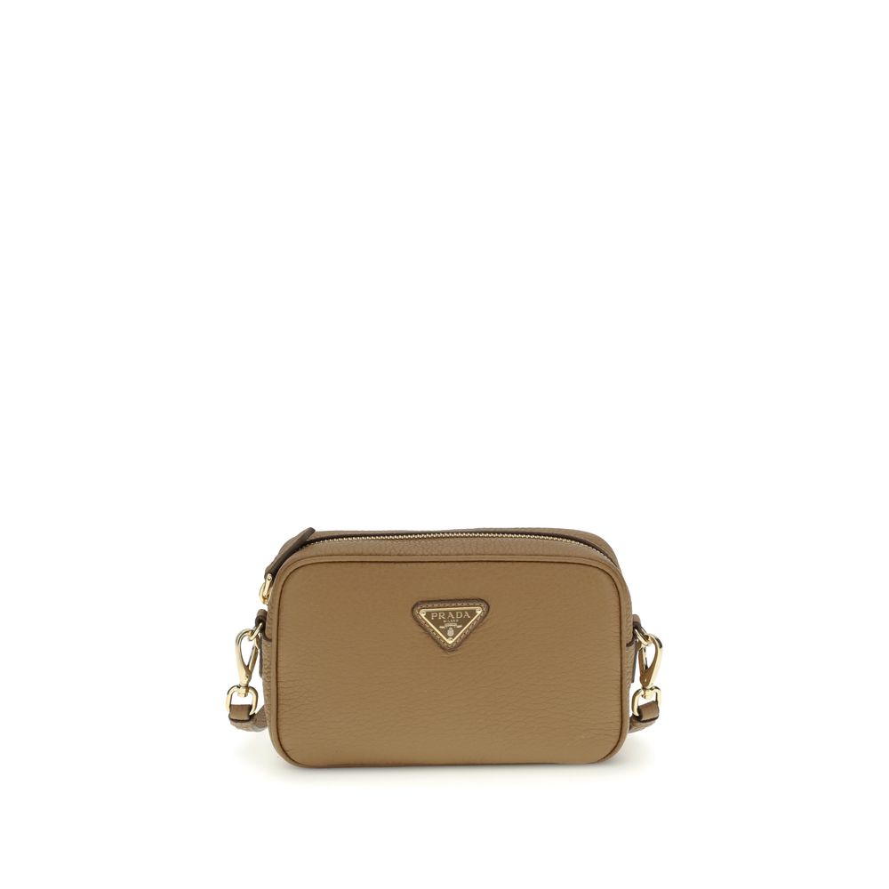 Prada Beige Calf Leather Bos Taurus Shoulder Bag | Regal Royce