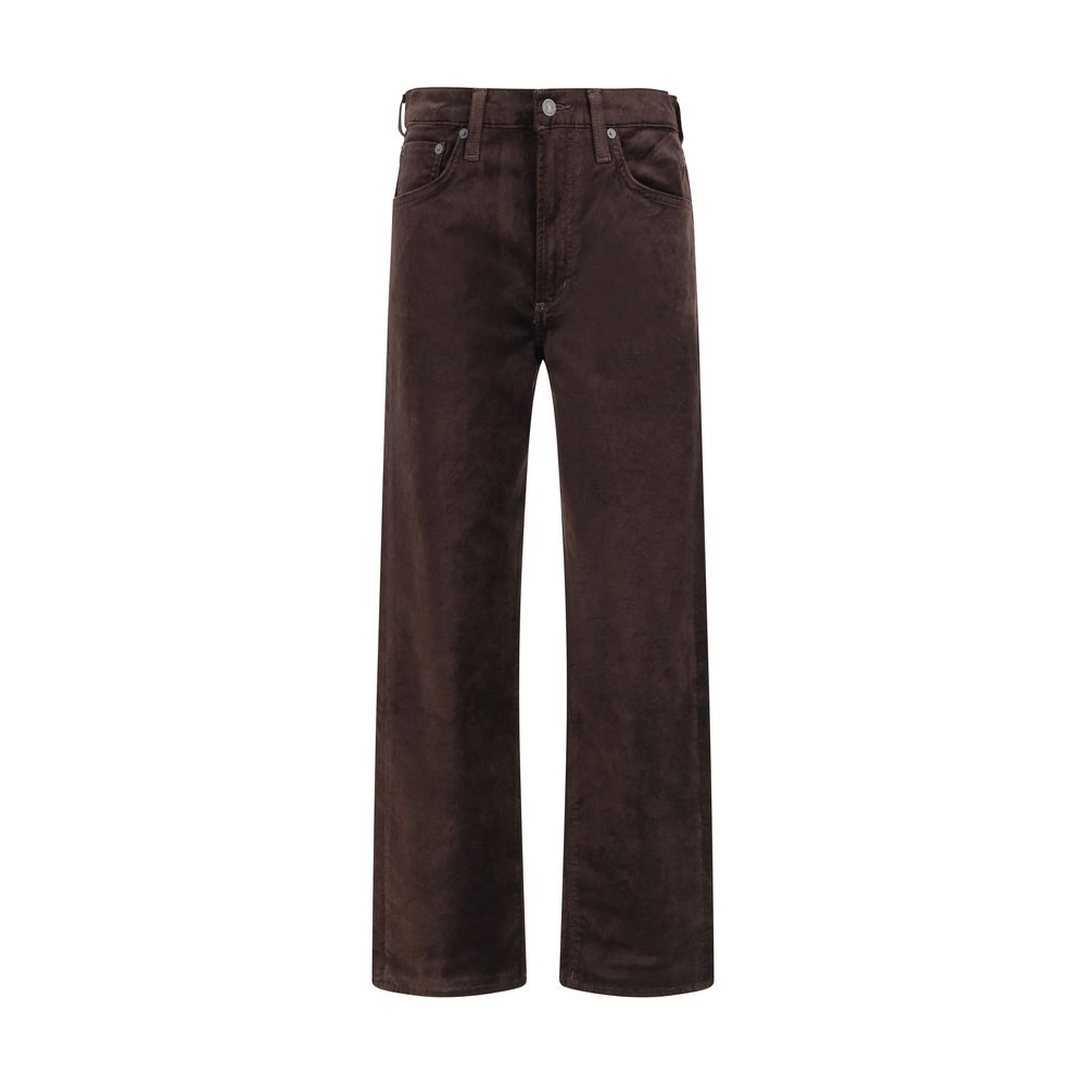 Citizens of Humanity Brown Cotton Straight-Leg Jeans | Regal Royce