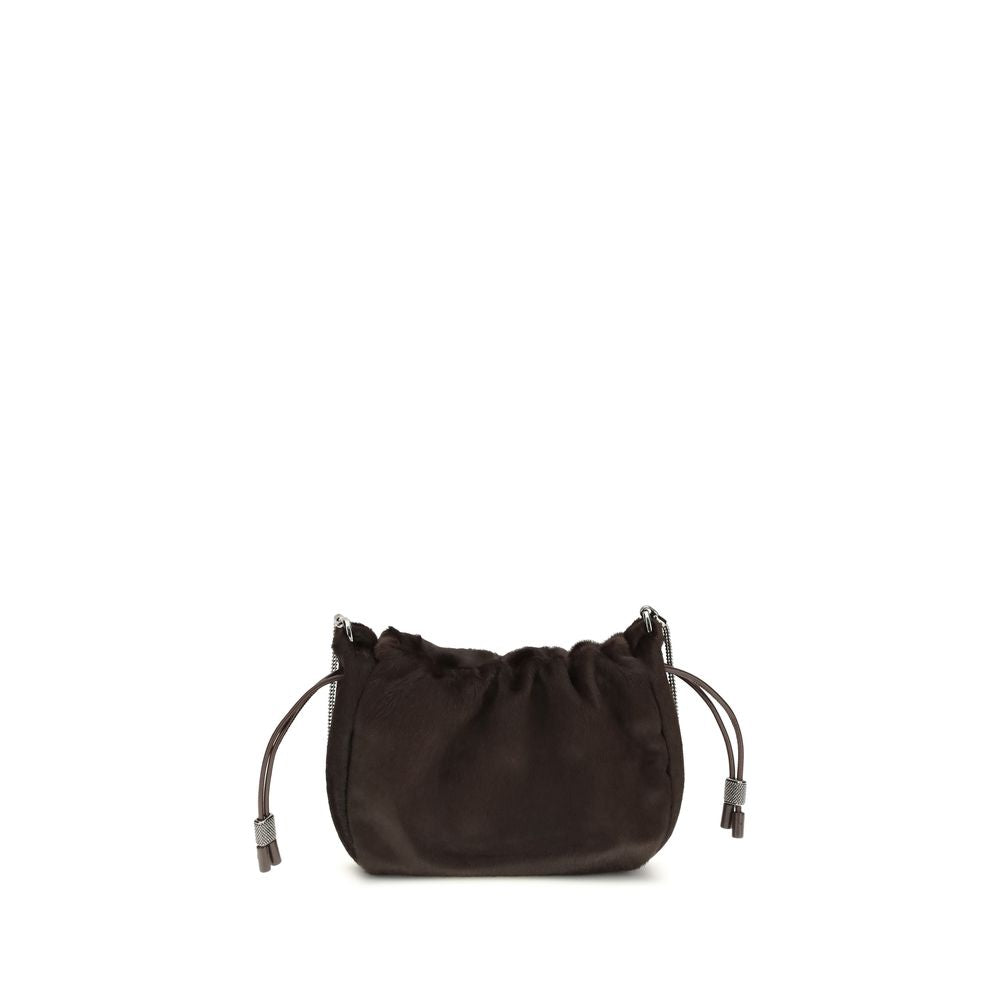 Brunello Cucinelli Brown Fur Shoulder Bag | Regal Royce