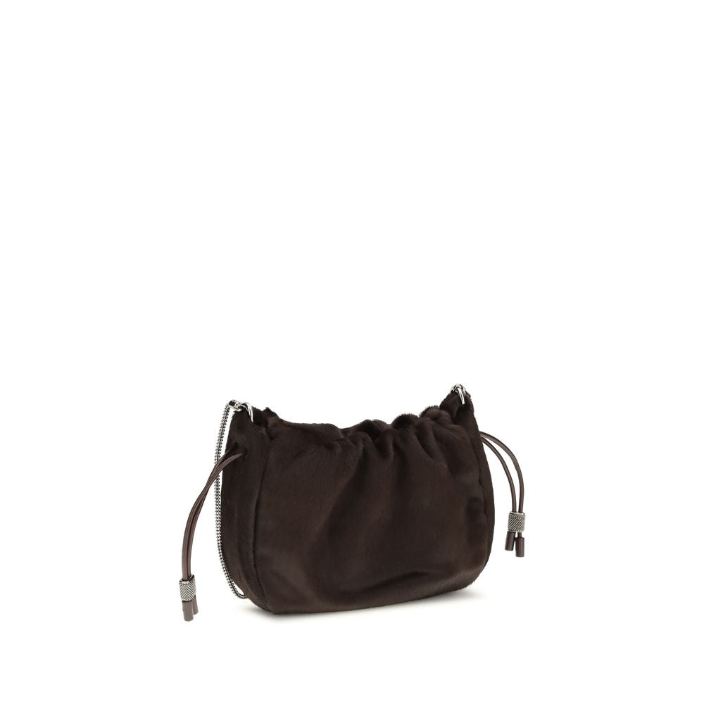 Brunello Cucinelli Brown Fur Shoulder Bag | Regal Royce