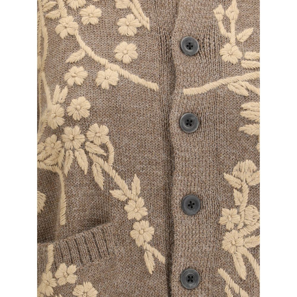 Baziszt Brown Alpaca Vicugna Pacos Cardigan