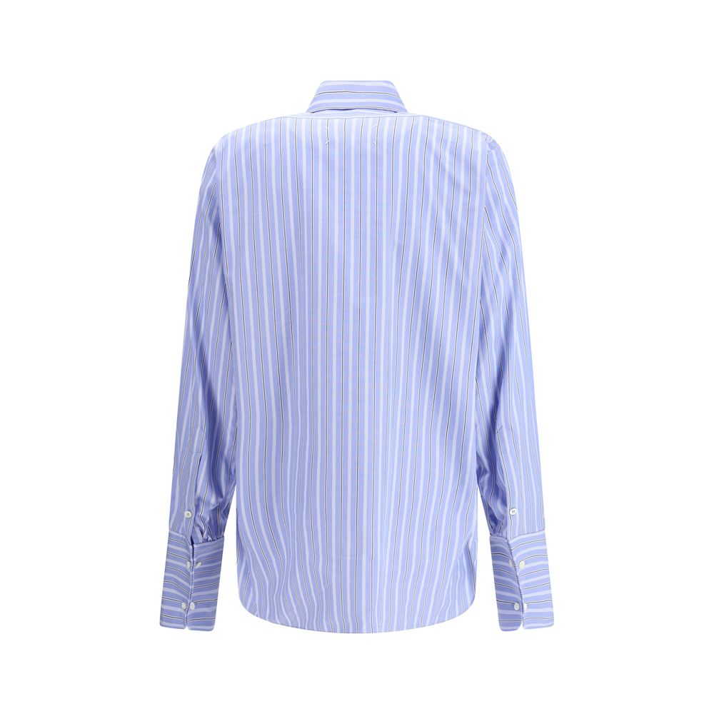 Margiela Light Blue Cotton Pattern Shirt | Regal Royce