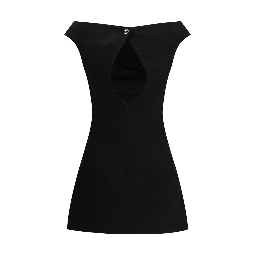 Marine Serre Black Fleece Wool Casual Dress | Regal Royce