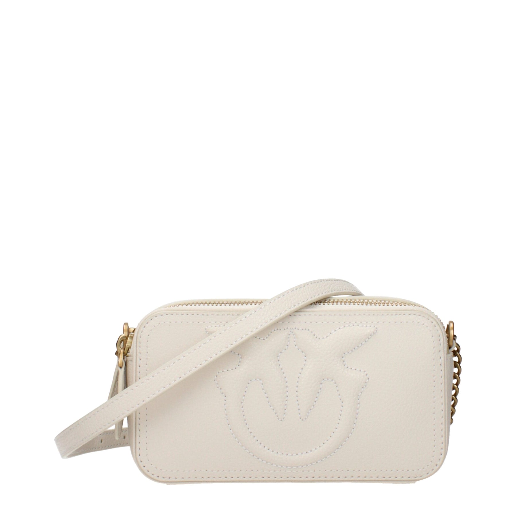 PINKO Beige Leather Crossbody Bag | Regal Royce