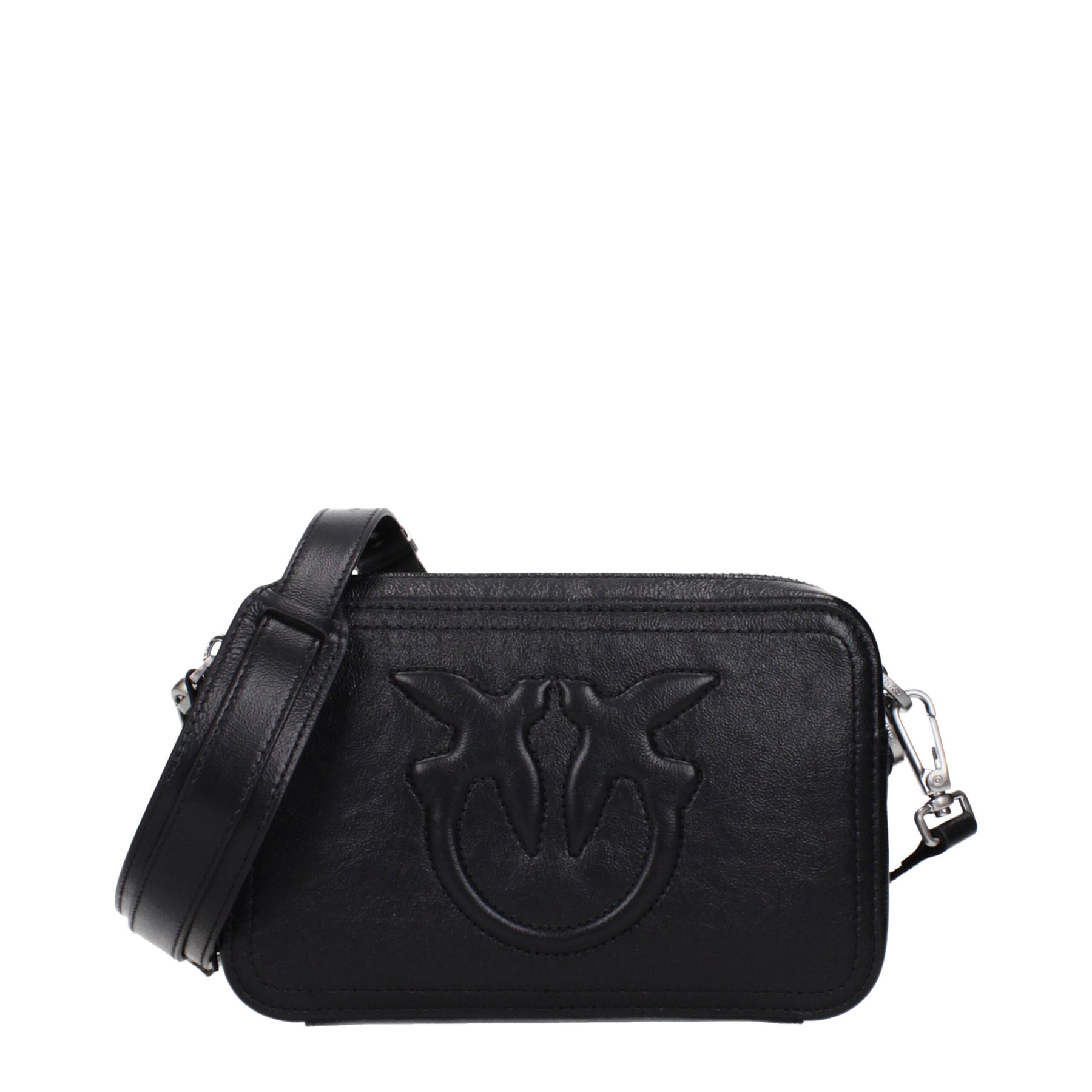 PINKO Black Leather Crossbody Bag | Regal Royce