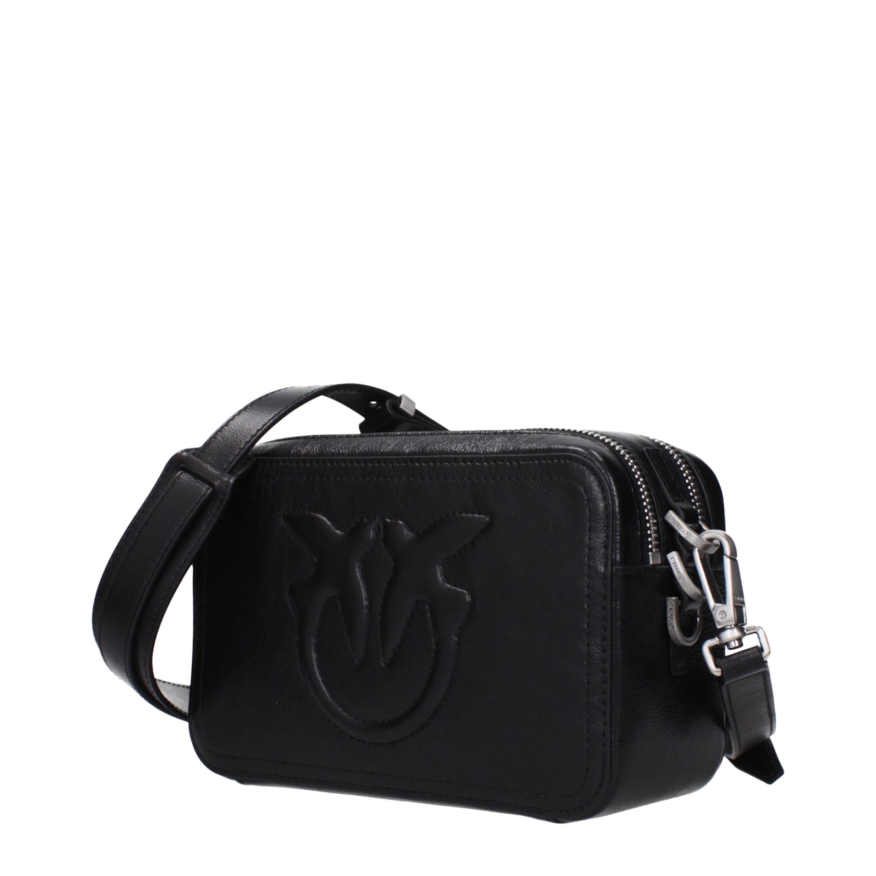PINKO Black Leather Crossbody Bag | Regal Royce