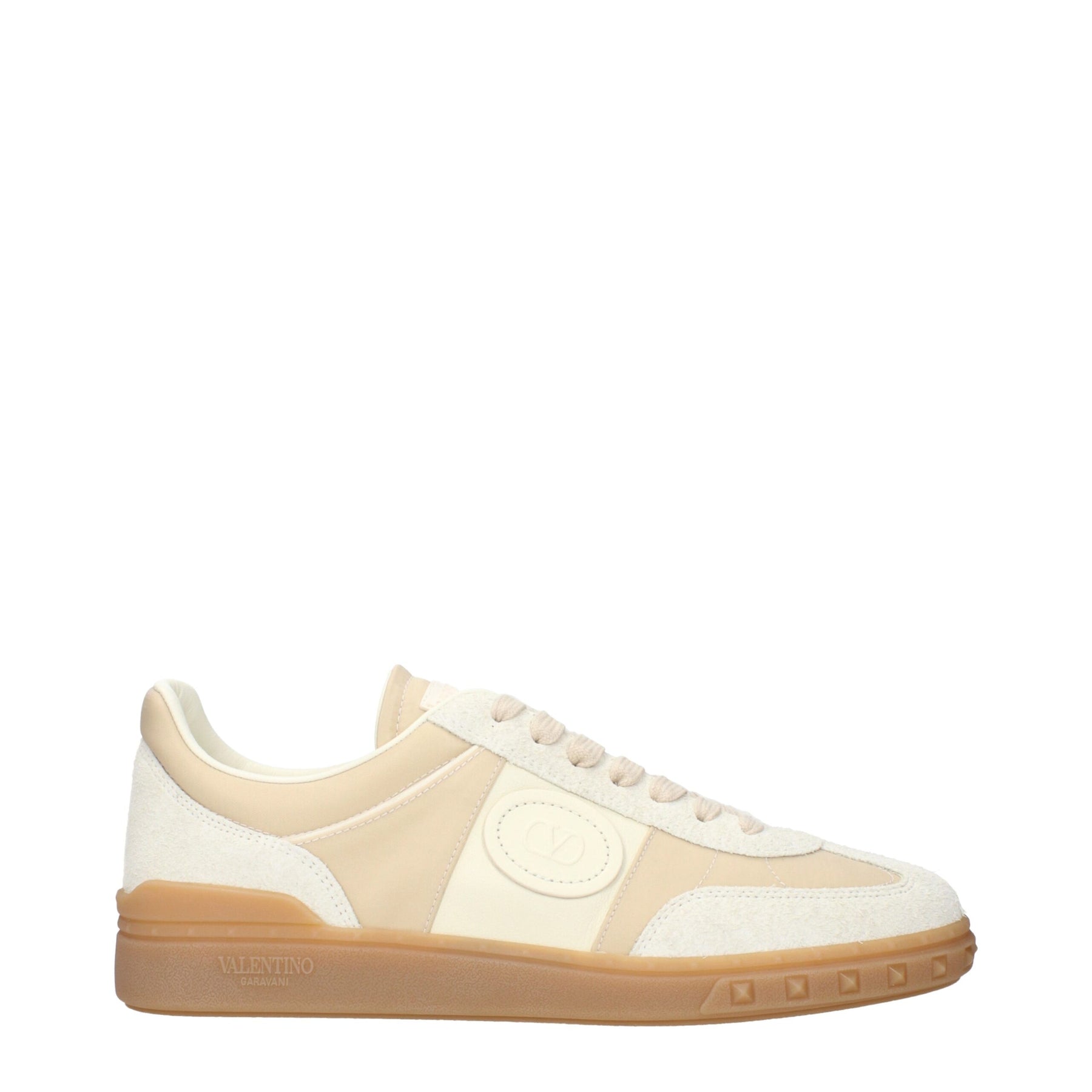 Valentino Garavani Beige Fabric Low Top Sneakers | Regal Royce