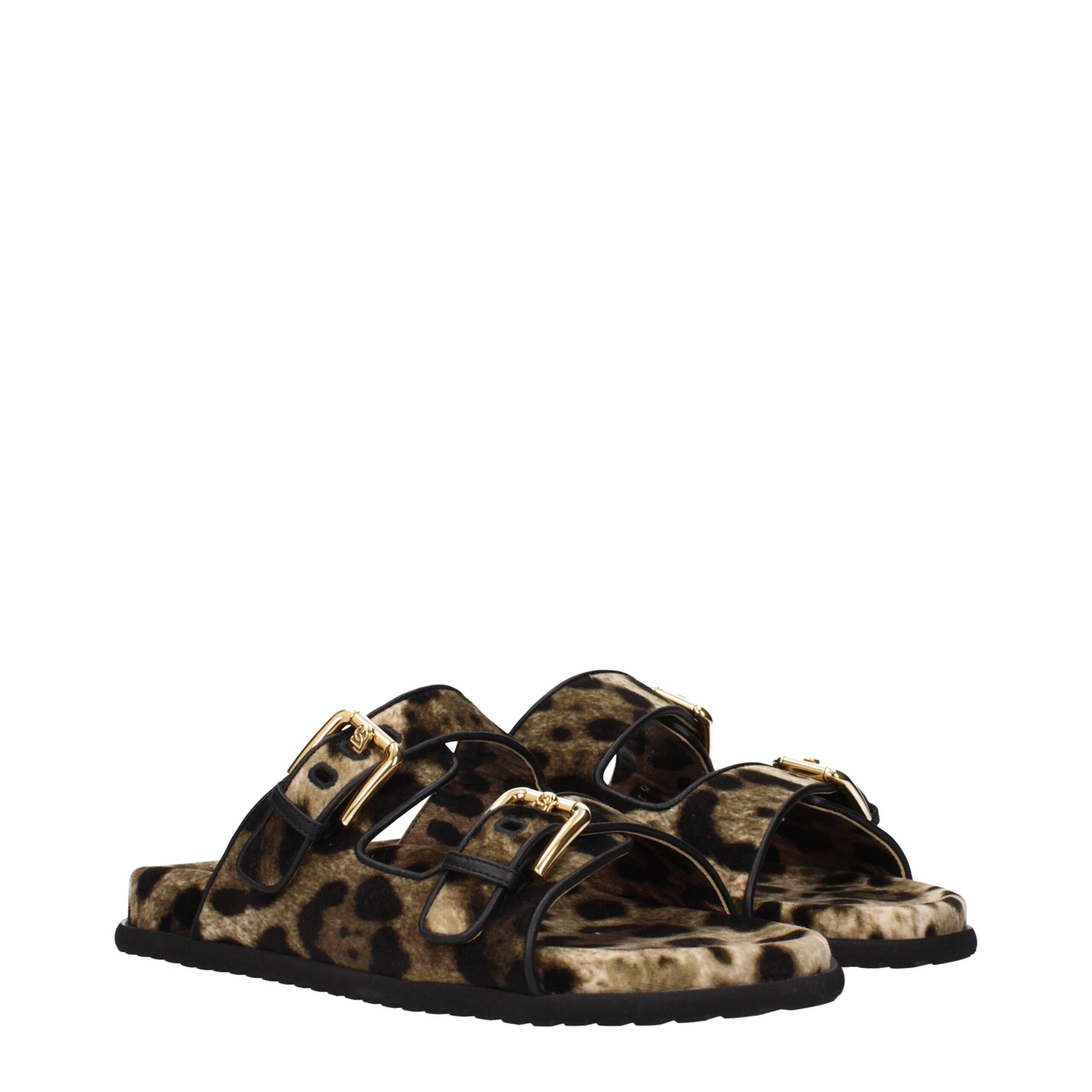 Dolce & Gabbana Beige Velvet Slippers | Regal Royce