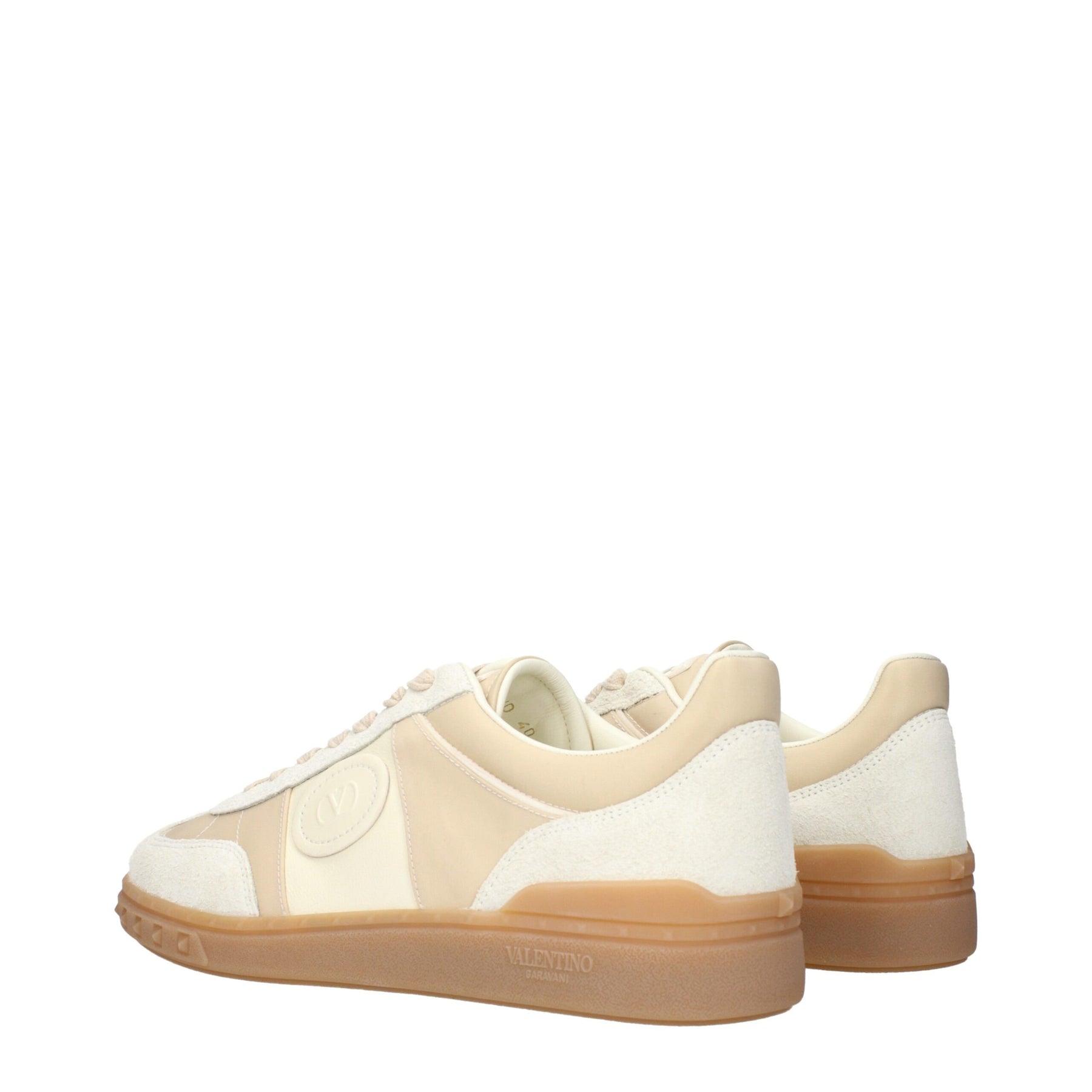 Valentino Garavani Beige Fabric Low Top Sneakers | Regal Royce