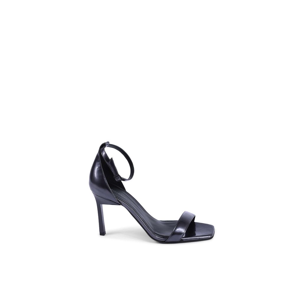 Calvin Klein Black Leather Stiletto Heel Sandals | Regal Royce