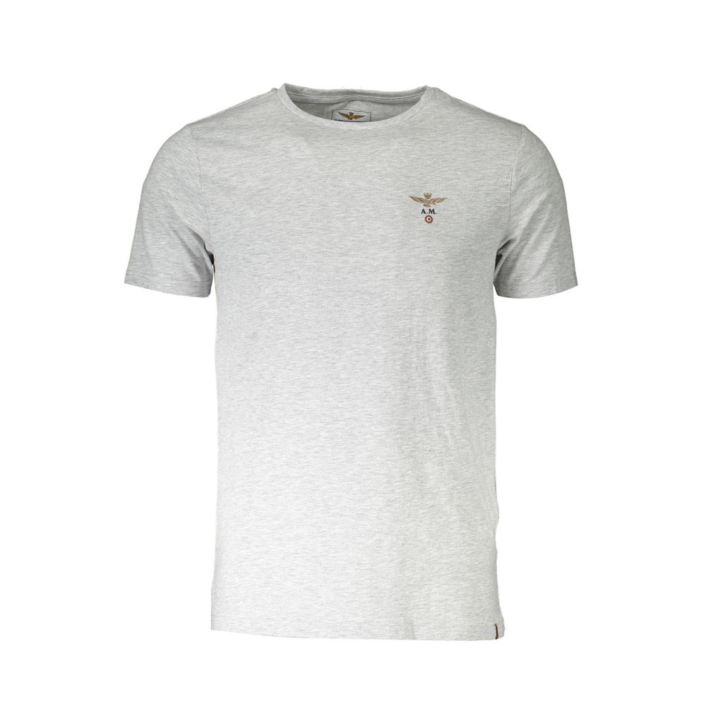 Aeronautica Militare Grigio Cotton Men T-Shirt | Regal Royce
