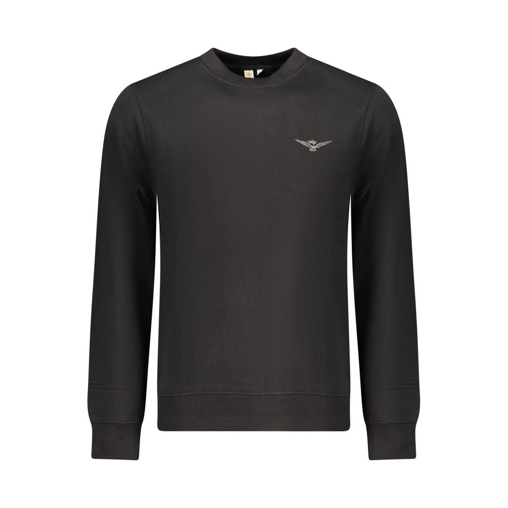 Accademia Militare Black Cotton Men Sweatshirt | Regal Royce