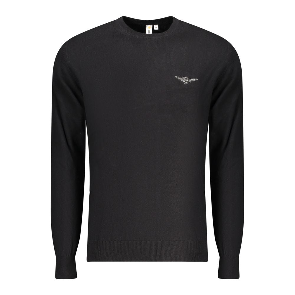 Accademia Militare Black Cotton Men's Sweater | Regal Royce