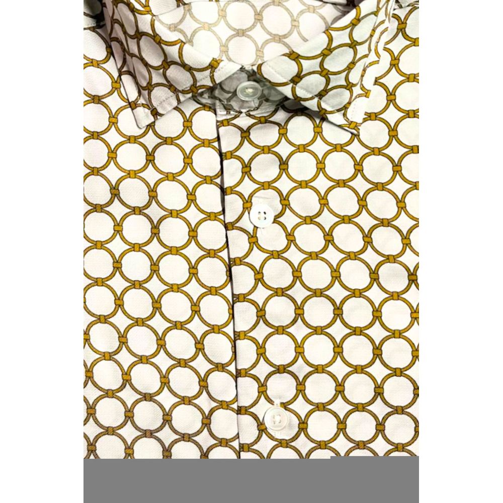 Bagutta White Viscose Men Shirt | Regal Royce