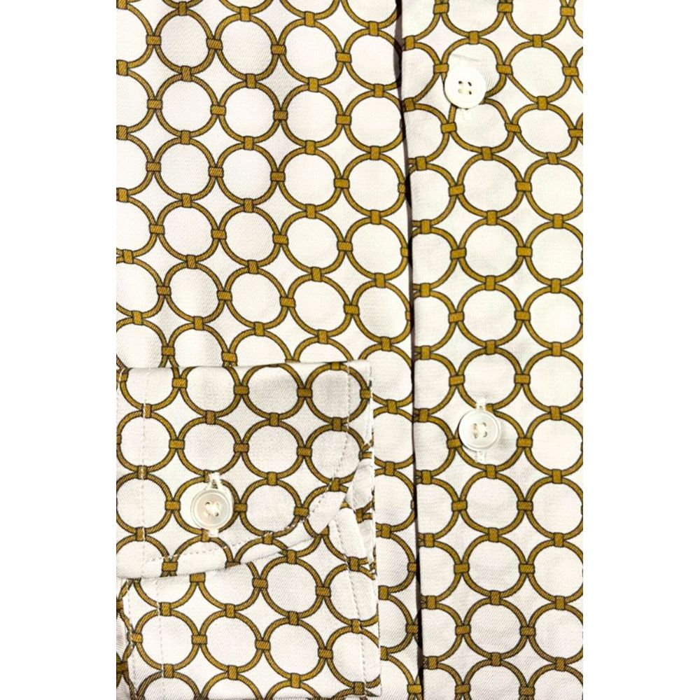 Bagutta White Viscose Men Shirt | Regal Royce