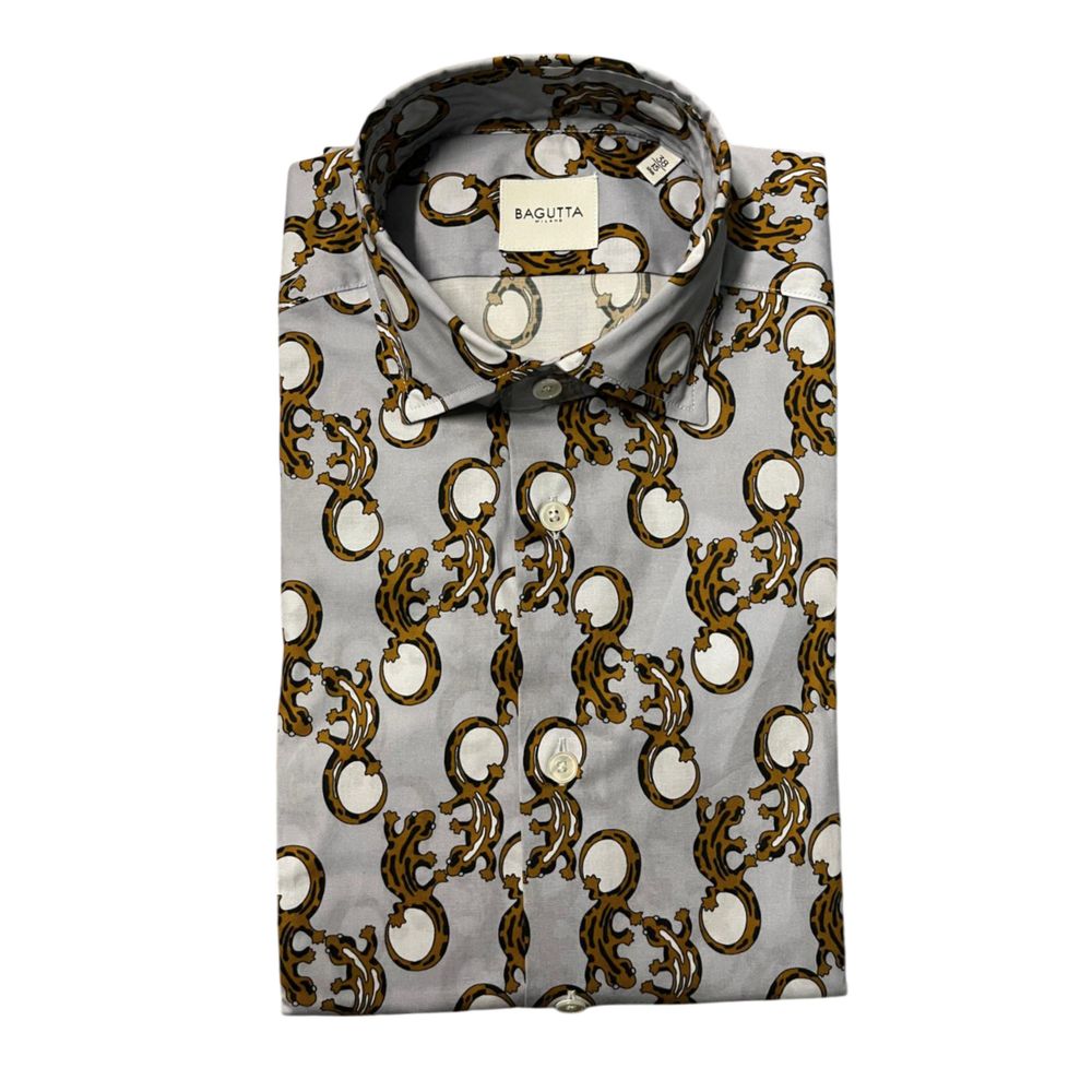 Bagutta Multicolor Cotton Men Shirt | Regal Royce