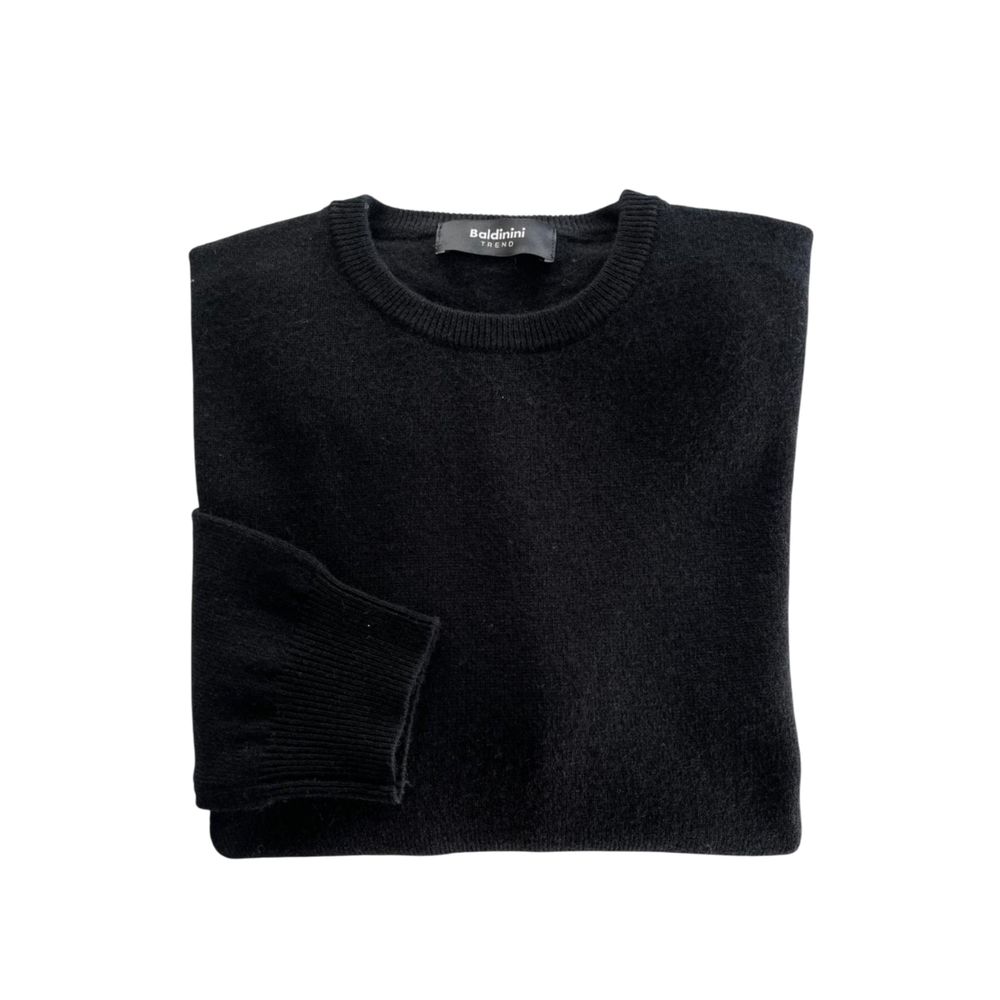 Baldinini Trend Black Cashmere Men Sweater | Regal Royce