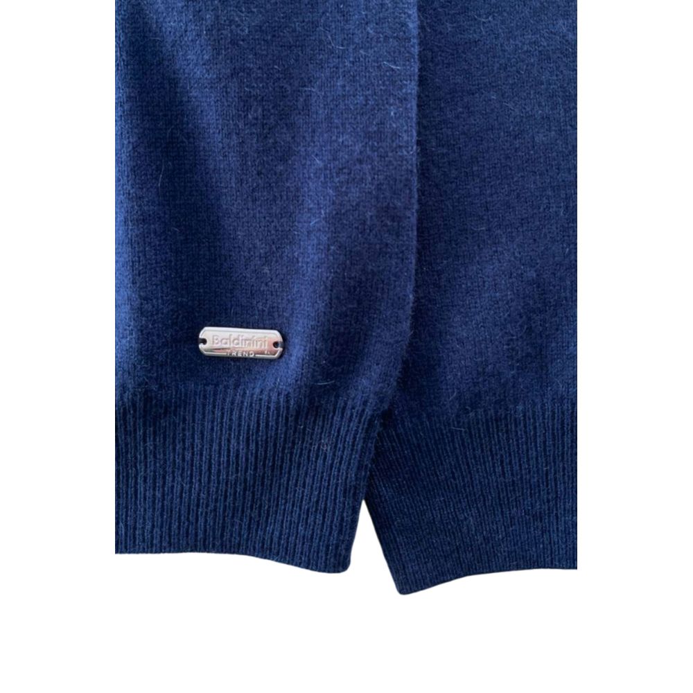Baldinini Trend Blue Cashmere Men Sweater | Regal Royce