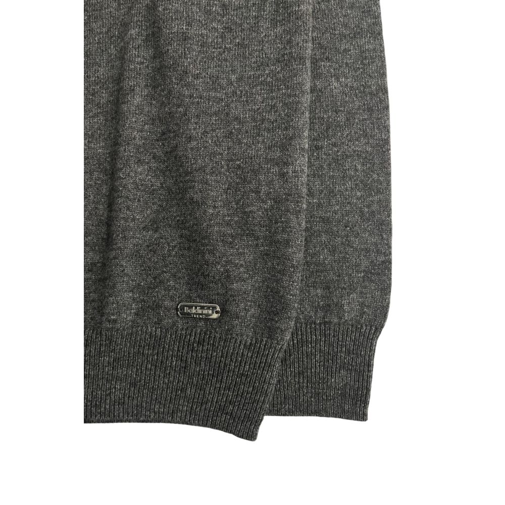 Baldinini Trend Gray Cashmere Men Sweater | Regal Royce