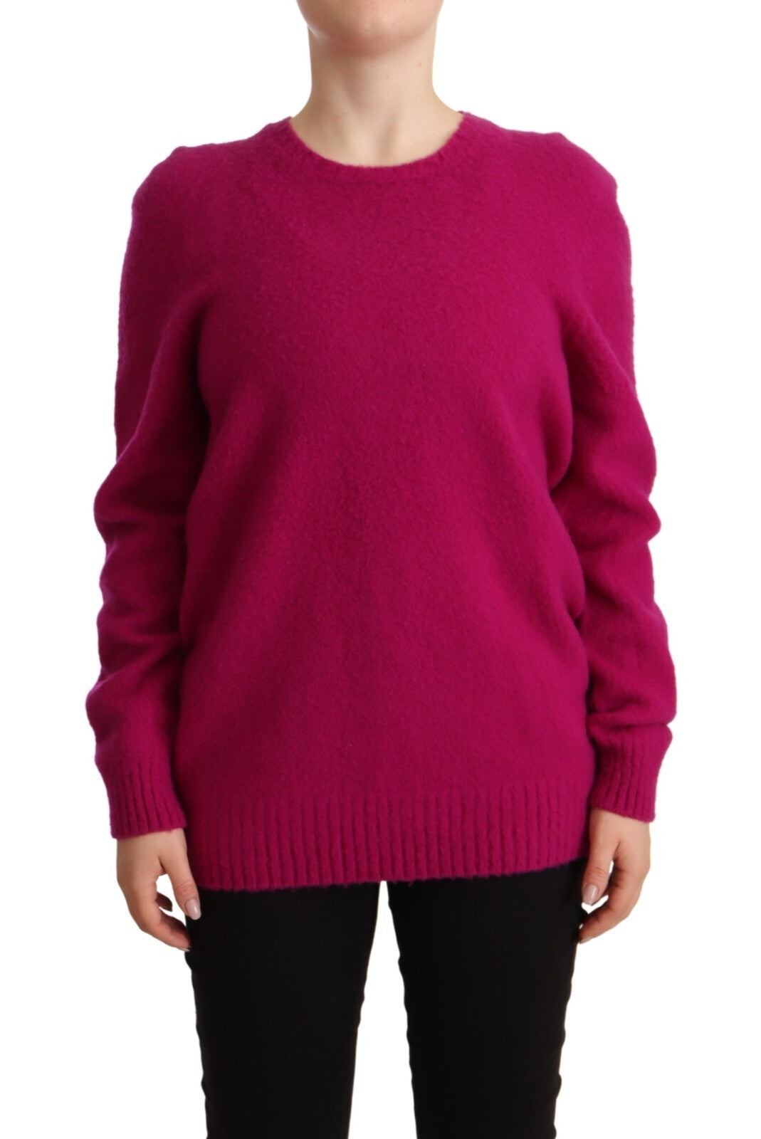 Drumohr Dark Pink Long Sleeves Round Neck Pullover Sweater | Regal Royce