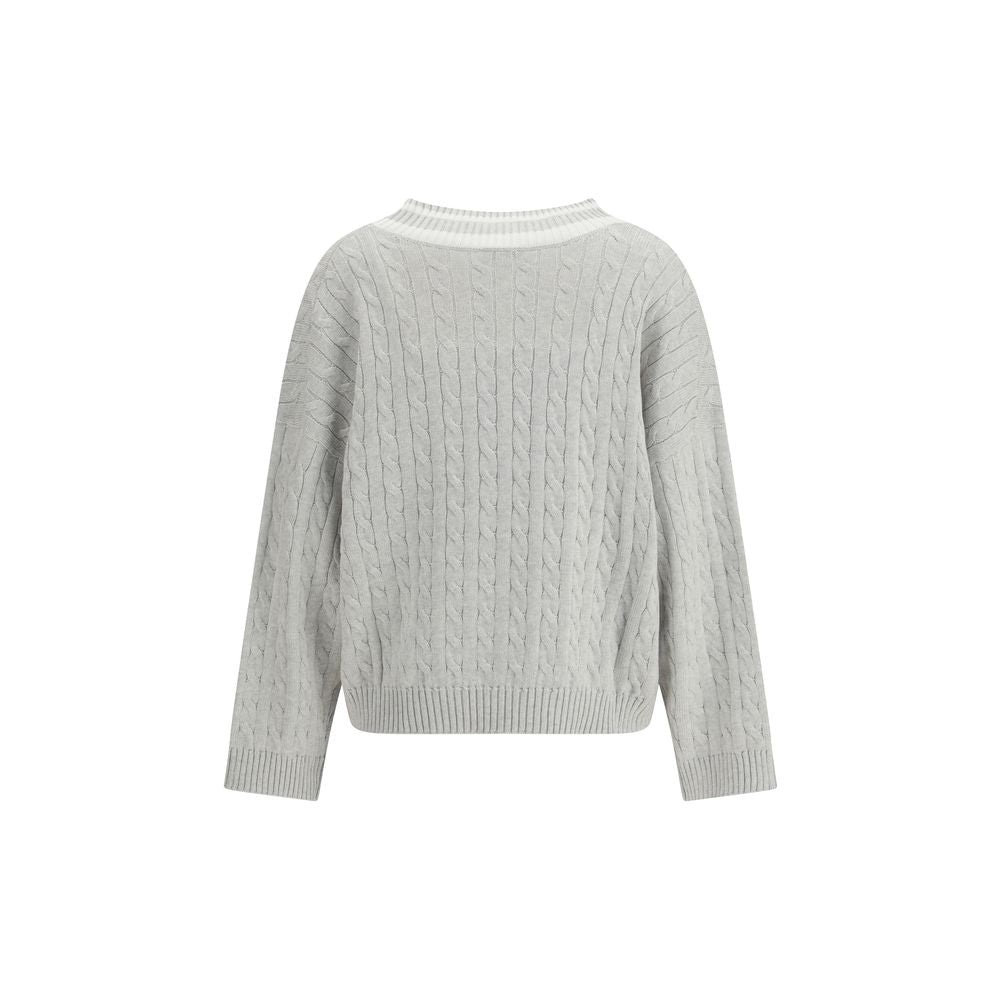 Brunello Cucinelli White Cotton Sweatshirt | Regal Royce