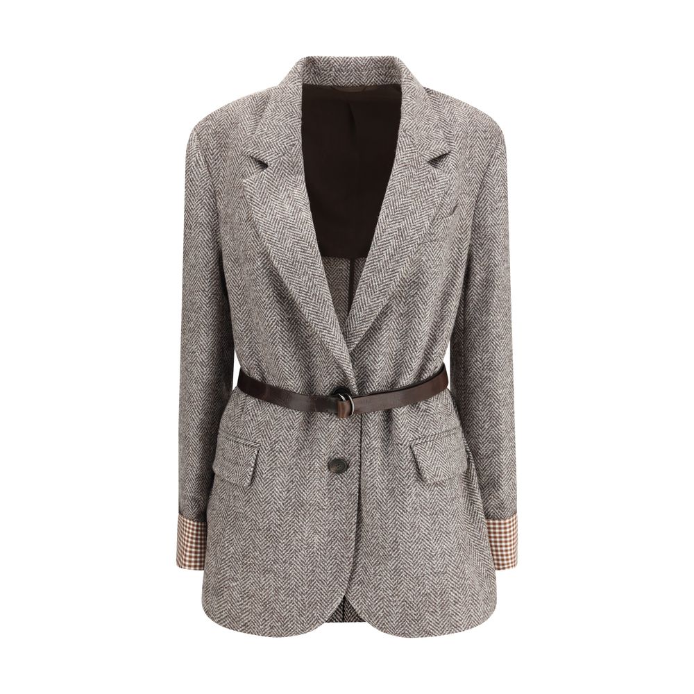 Brunello Cucinelli Brown Fleece Wool Coat | Regal Royce