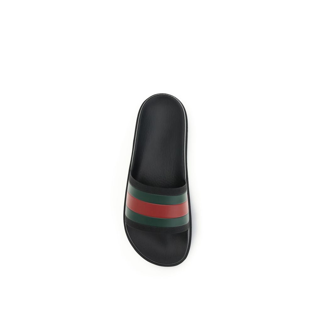 Gucci Black Rubber Slippers