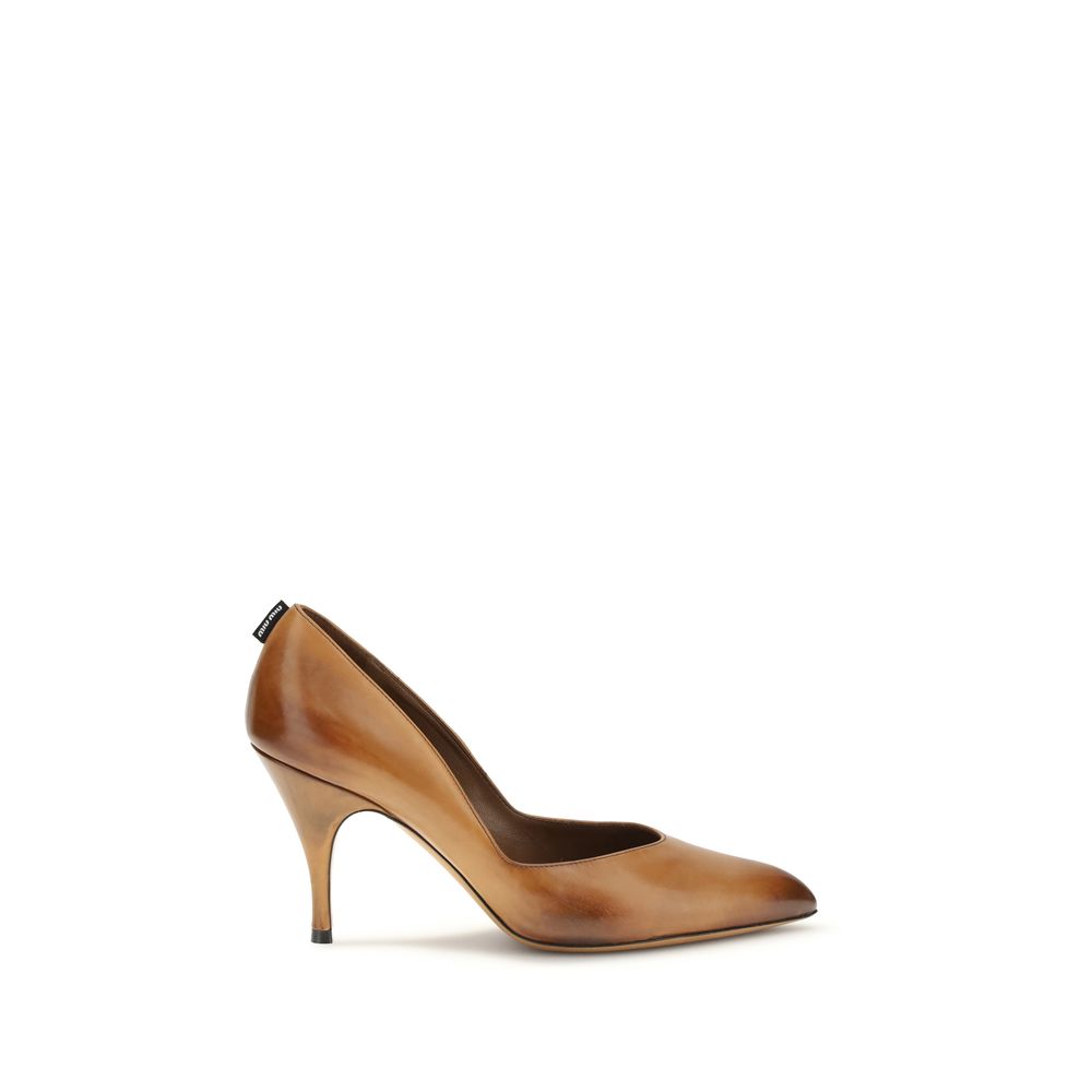 Miu Miu Beige Calf Leather Bos Taurus High Heel Pumps | Regal Royce