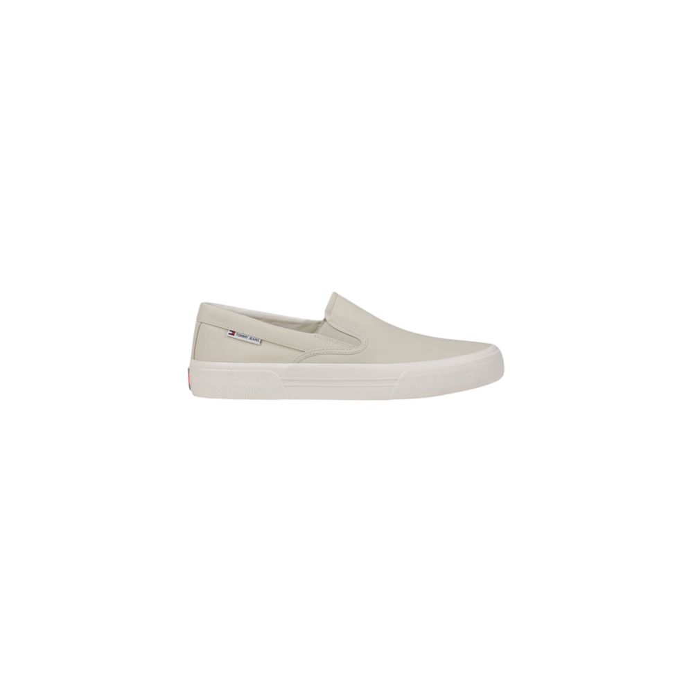 Tommy Hilfiger Jeans Beige Recycled Cotton Slip-On Loafers | Regal Royce