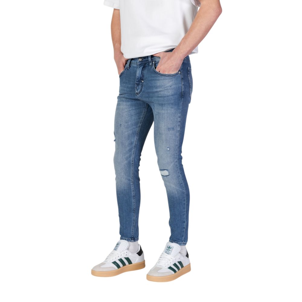 Antony Morato Blue Cotton Skinny Jeans | Regal Royce