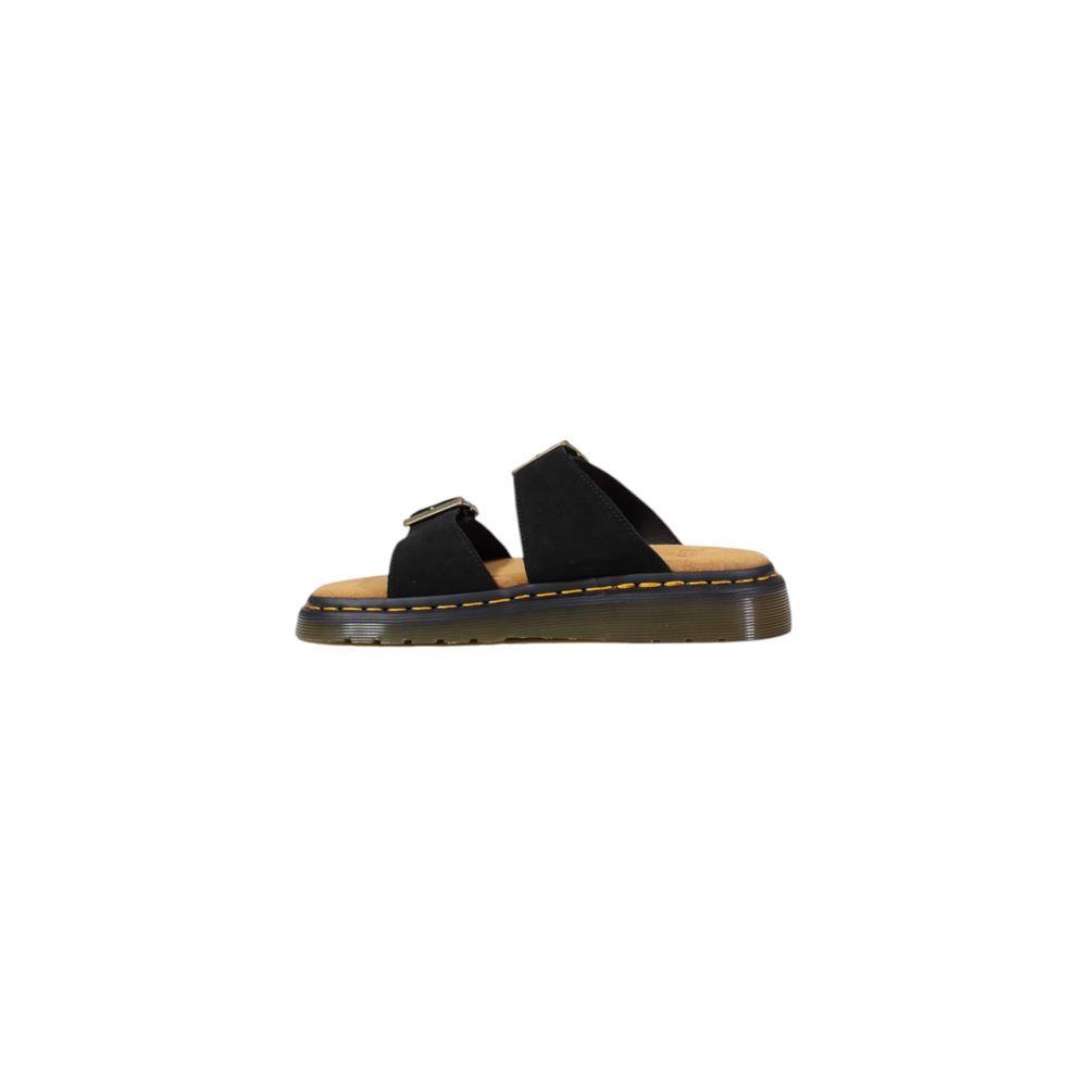 Dr. Martens Black Leather Flat Sandals | Regal Royce