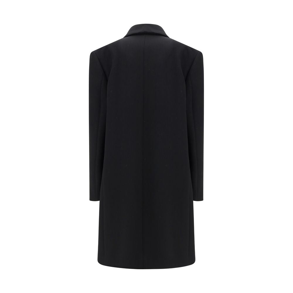 The Row Black Fleece Wool Coat | Regal Royce