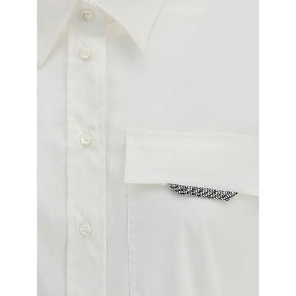 Brunello Cucinelli White Cotton Shirt | Regal Royce