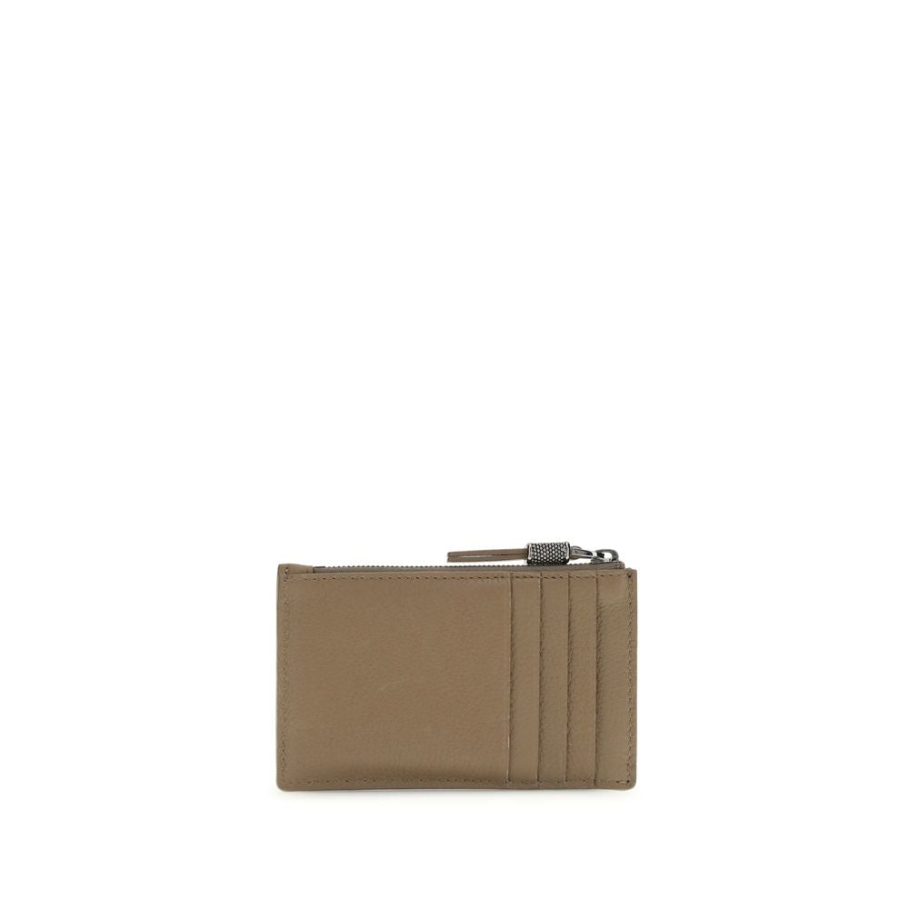 Brunello Cucinelli Beige Calf Leather Bos Taurus Wallet | Regal Royce