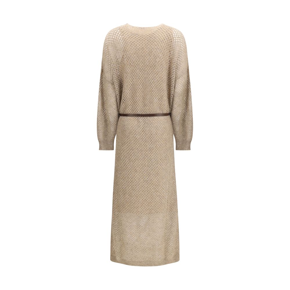 Brunello Cucinelli Beige Mohair Casual Dress
