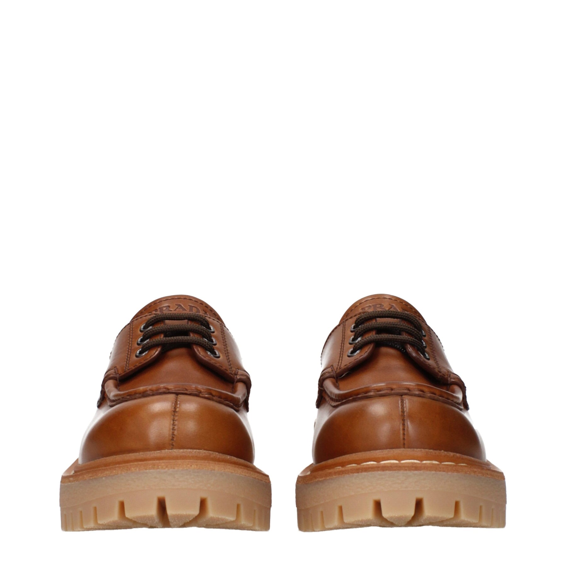Prada Brown Leather Oxfords And Derbies | Regal Royce