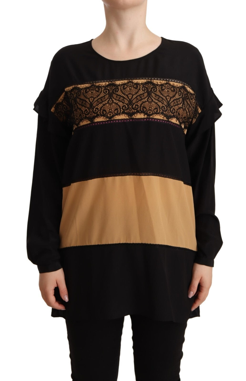 Twinset Multicolor Long Sleeves Round Neck Pullover Sweater | Regal Royce