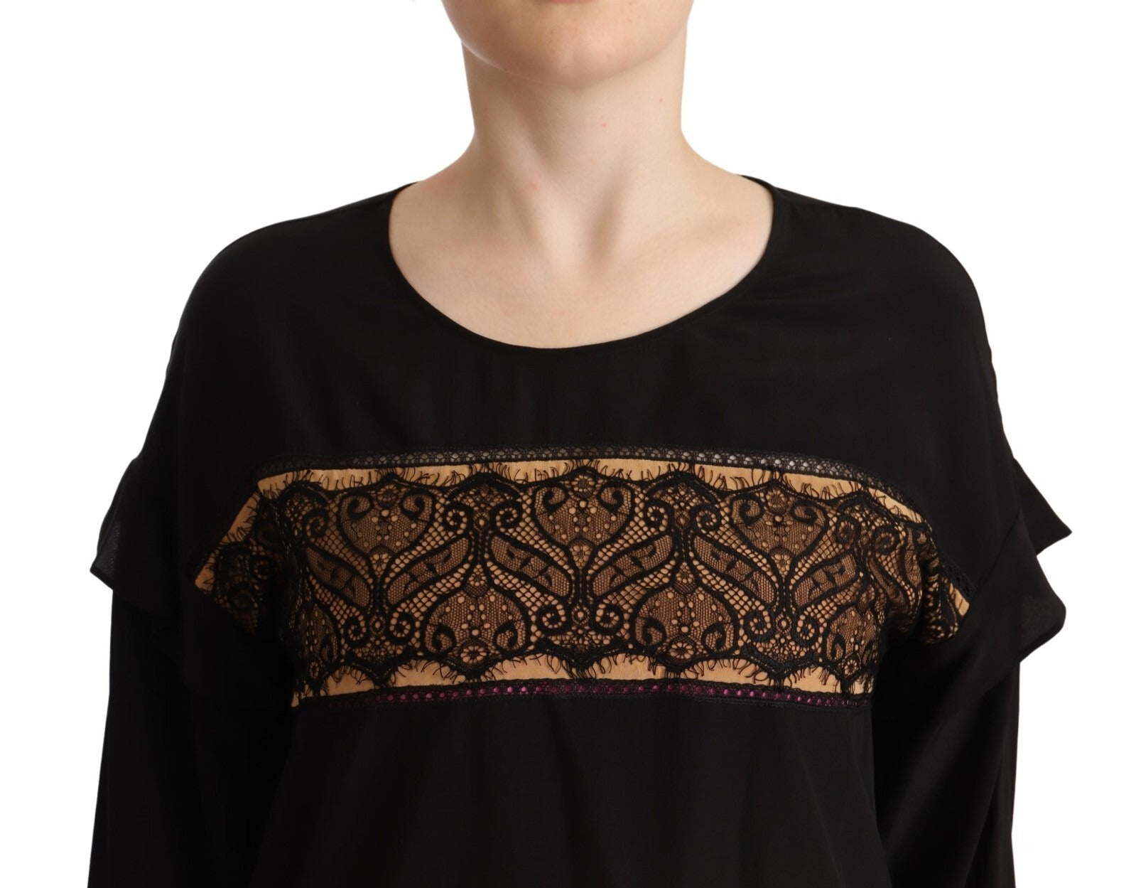 Twinset Multicolor Long Sleeves Round Neck Pullover Sweater | Regal Royce