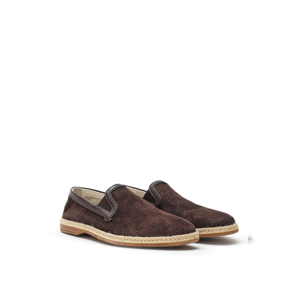 Dolce & Gabbana Brown Suede Leather Espadrilles | Regal Royce