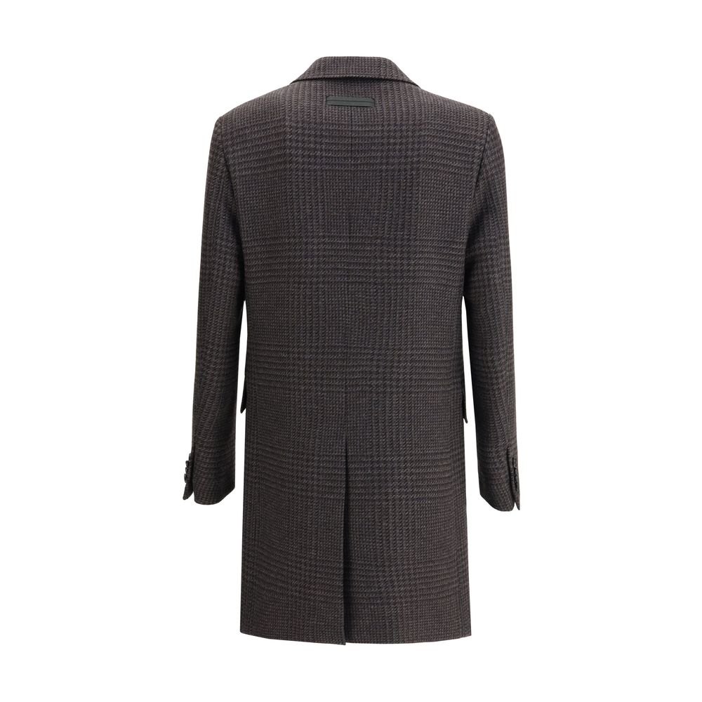ZEGNA Brown Wool Coat | Regal Royce