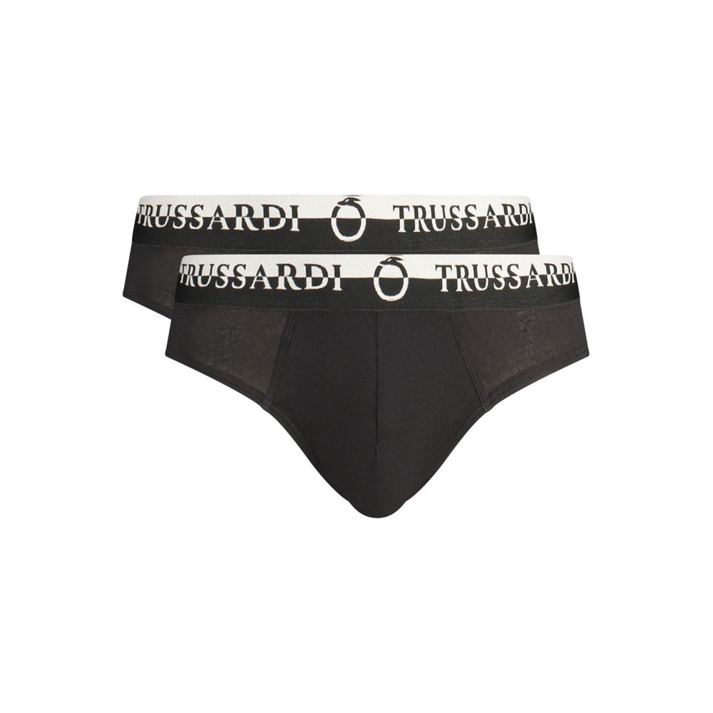 Trussardi Black Cotton Men Undergarment