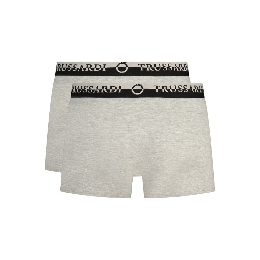 Trussardi Grigio Cotton Men Boxer Short | Regal Royce