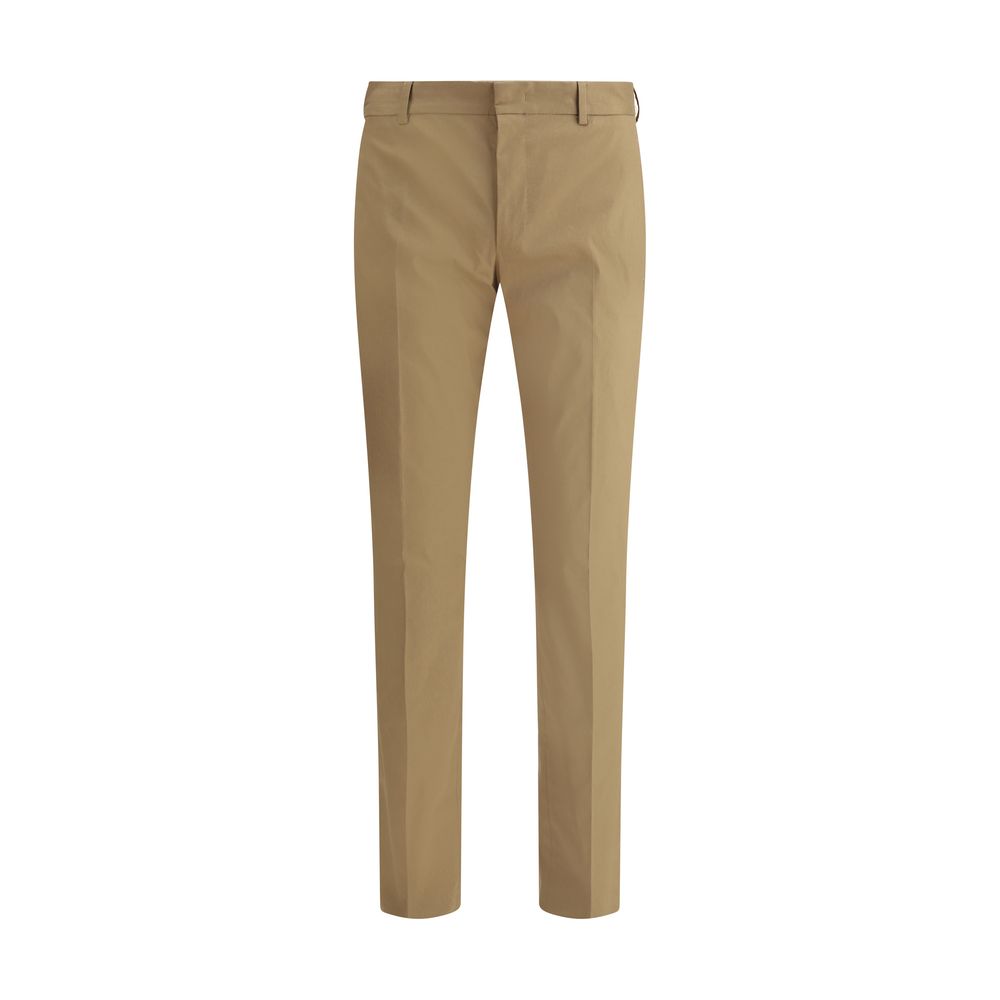 PT Torino Brown Cotton Casual Pants | Regal Royce